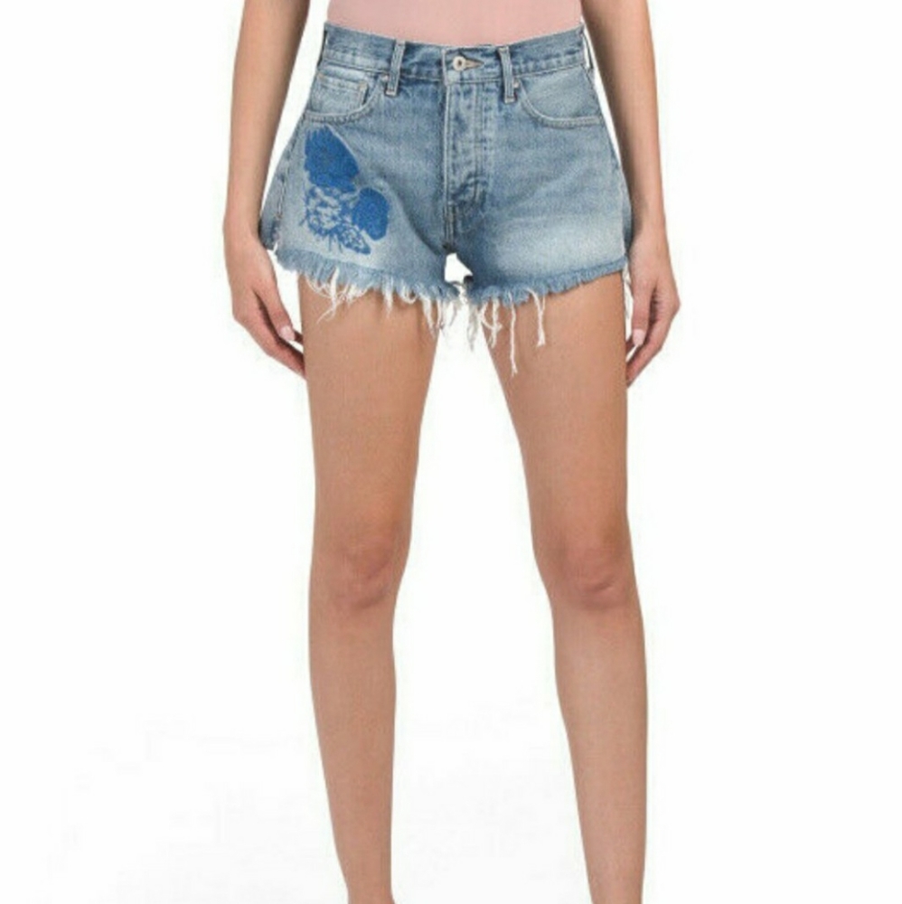 LEVI'S FRAYED HR SHORTS
